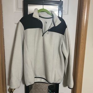 Zyia Active Cream/black fleece 1/4 zip pullover